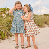 Girls Jaipur Dress - Orange Strawflower