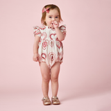 Baby Girls Jennifer Bubble - Heart Quilt Embroidery