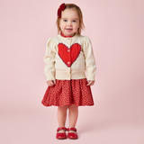 Baby Girls Constance Sweater - Scalloped Heart