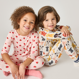 Kids Bamboo PJ Set - Small Watercolor Dogs
