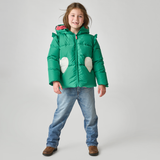 Girls Paris Puffer - Scallop Heart Pocket
