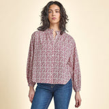 Womens Josephine Top - Burgundy Climbing Floral