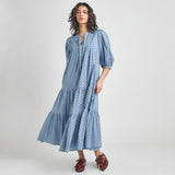 Womens Pintuck Indira Dress - Light Blue Carnation