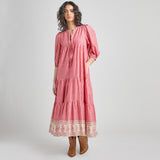 Womens Pintuck Indira Dress - Small Paisley