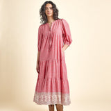 Womens Pintuck Indira Dress - Small Paisley