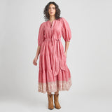 Womens Pintuck Indira Dress - Small Paisley