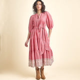 Womens Pintuck Indira Dress - Small Paisley