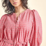 Womens Pintuck Indira Dress - Small Paisley