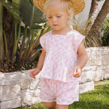 Girls Kamari 2-Piece Set - Pink Triangle Check