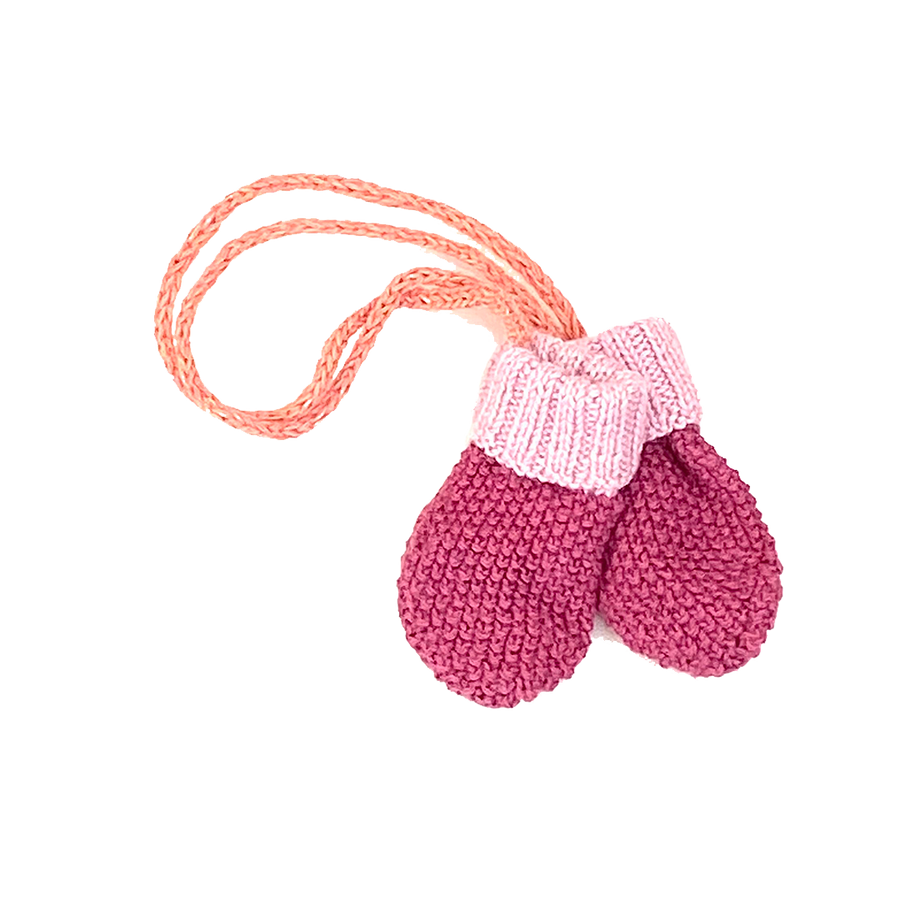 Baby String Mittens - Rose Petals