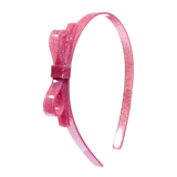 Bow Headband - Vintage Pink Glitter