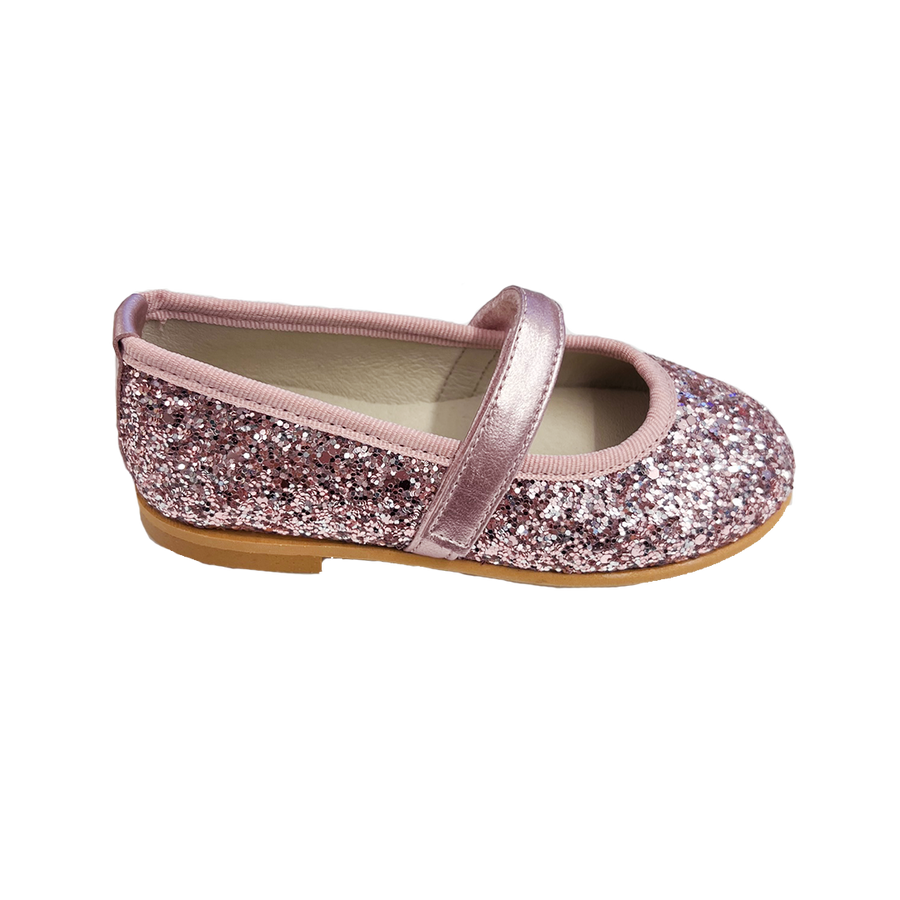 Leather Glitter Mary Jane - Carmin (Pink)