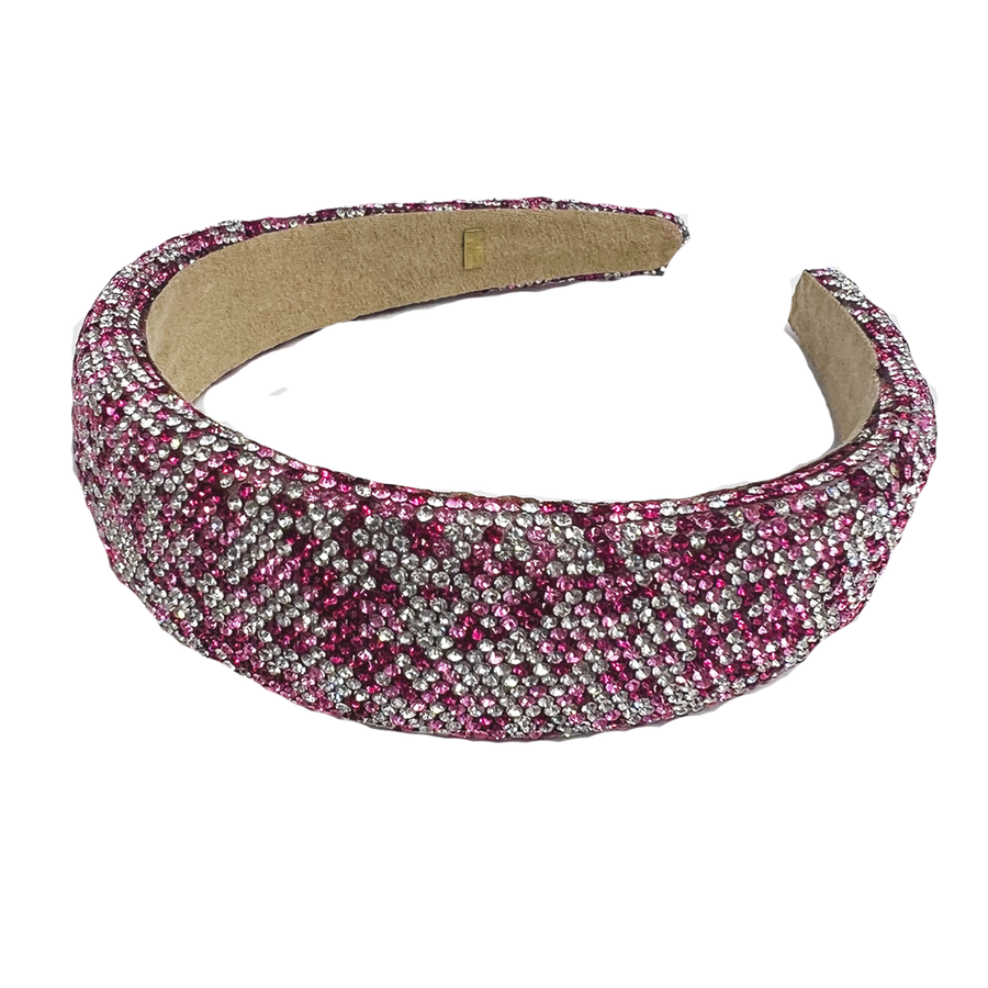 Fully Crystalized Headband - Pink