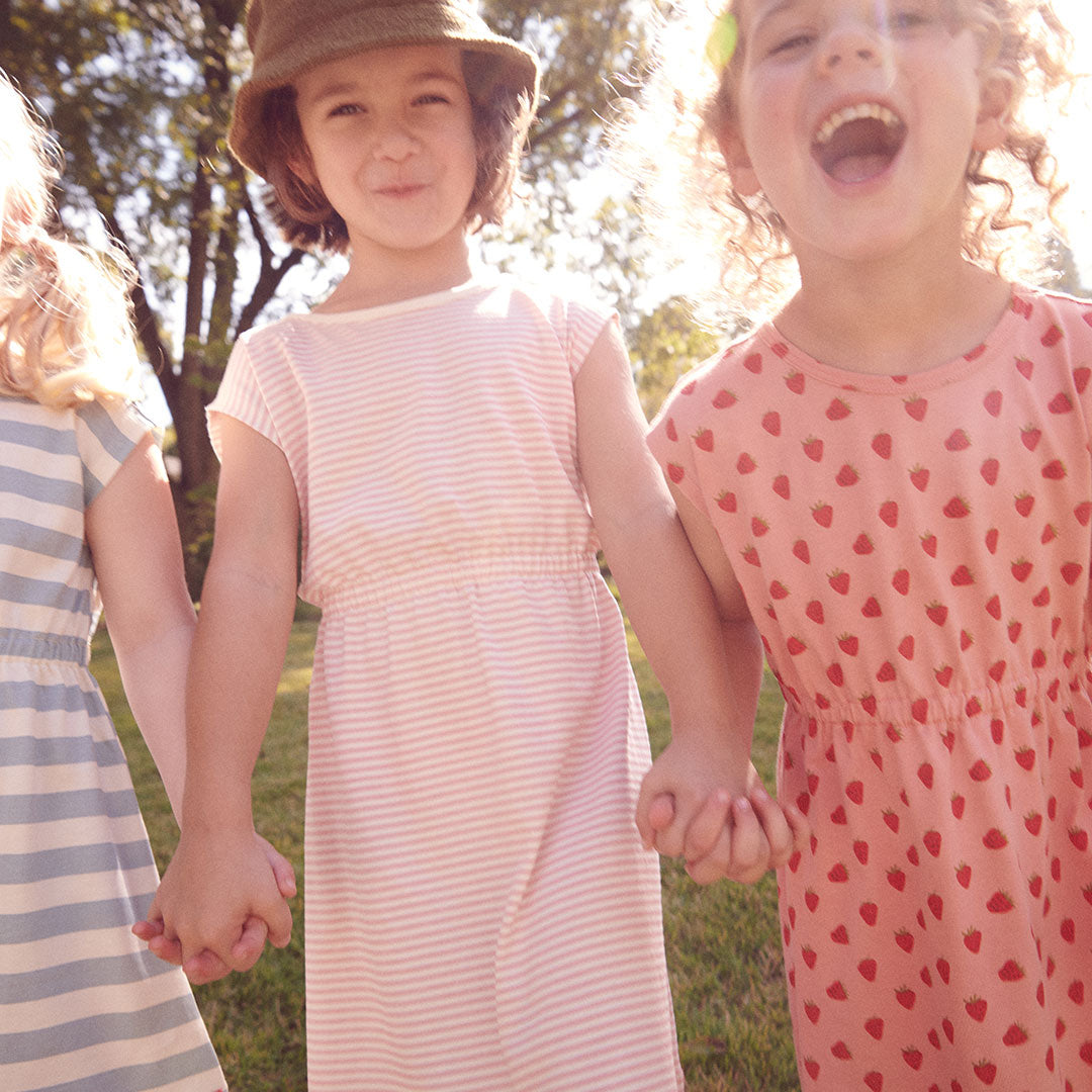 pink chicken strawberry dress Playground Dress