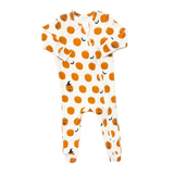 Baby Bamboo Romper - Halloween Jack O Lantern