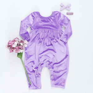 Baby Girls Velour Steph Jumper - Lavender