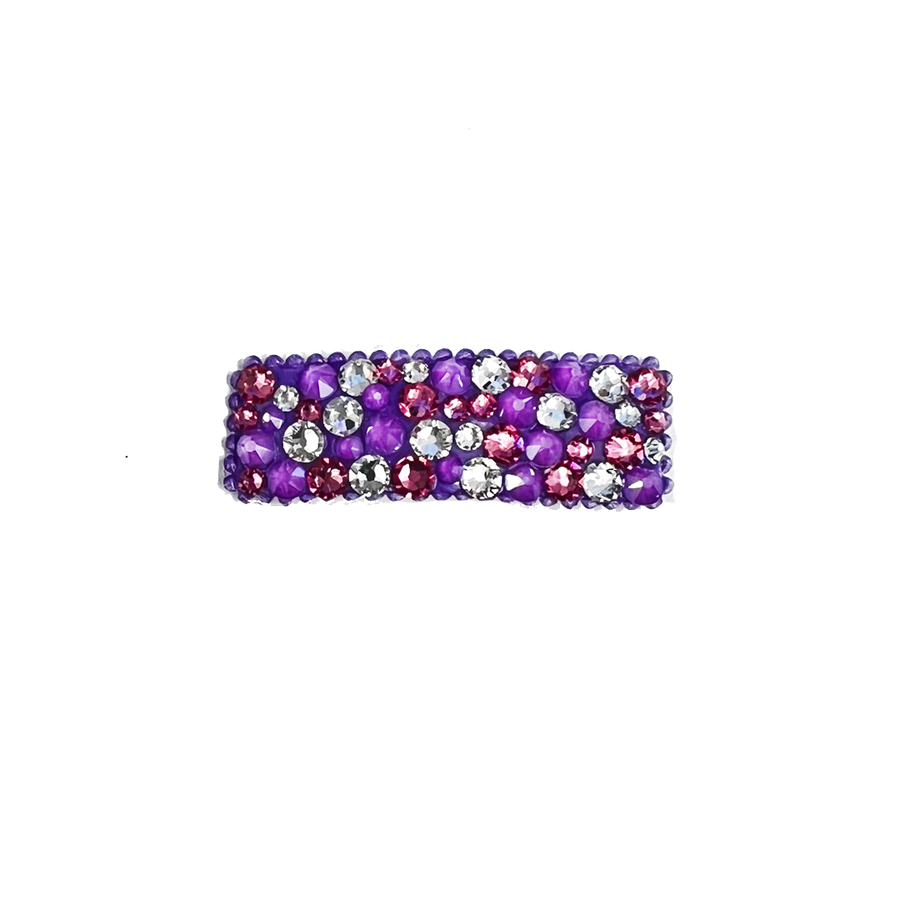 Bari Lynn Crystal Snap Clip - Pinks & Purples on Lavender