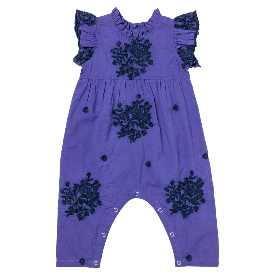 Baby Girls Jennifer Jumper - Royal Purple Embroidery