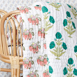 Reversible Twin Quilt - Jade Dandelion