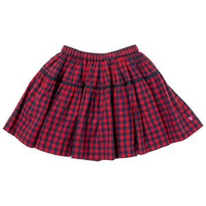 Girls Maribelle Skirt - Navy and Red Gingham