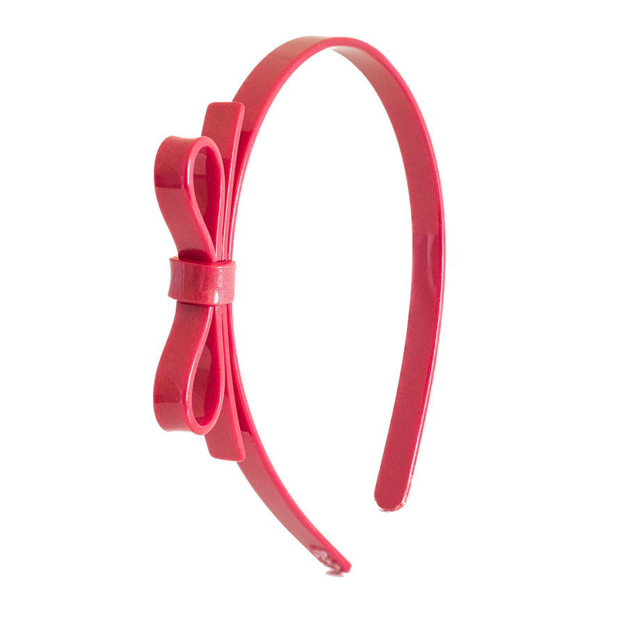 Bow Headband - Red Satin