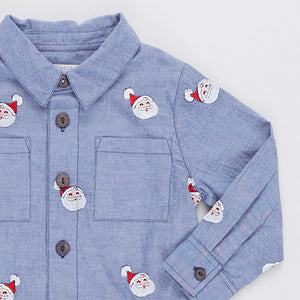 Boys Jack Shirt - Santa Embroidery