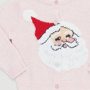 Baby Girls Maude Sweater - Pink Santa