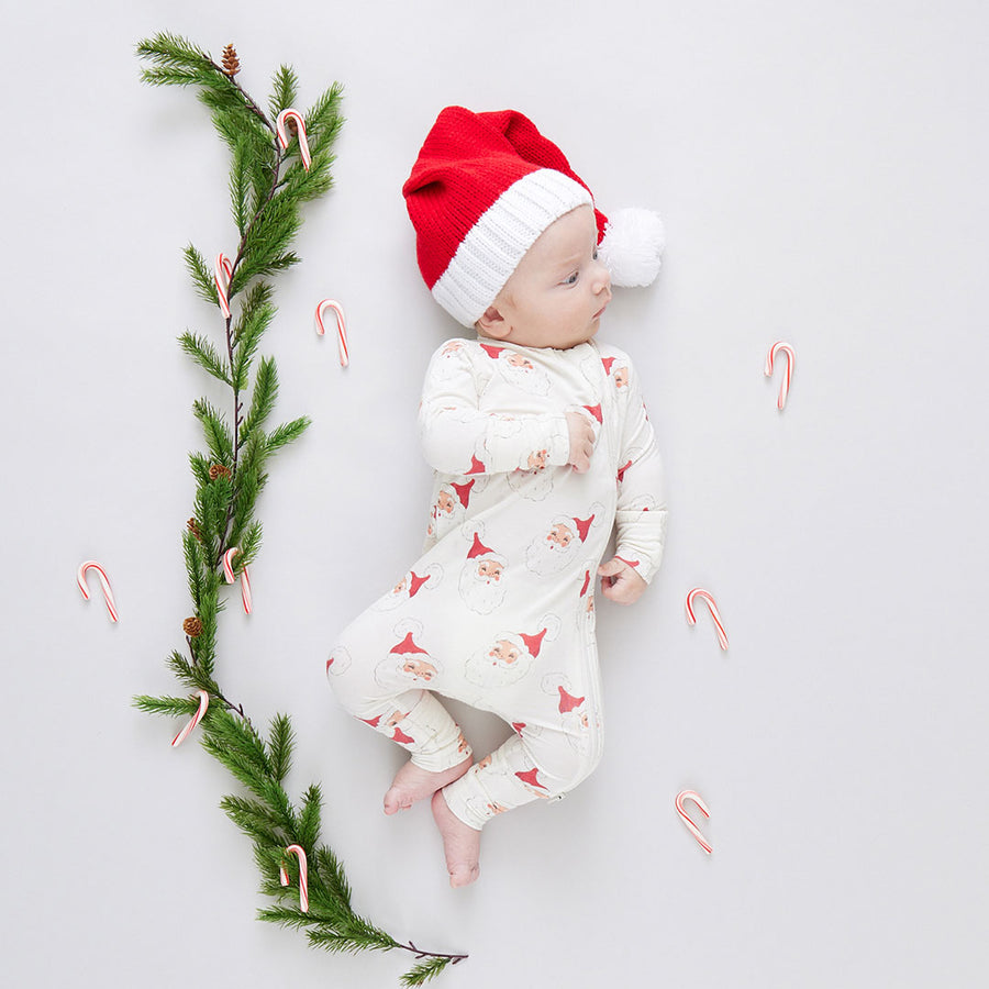 Baby Bamboo Romper - Small Santas