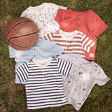 Scout Henley T-Shirt - Navy Stripe