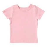 Short Sleeve Seesaw Rib T-Shirt - Pink