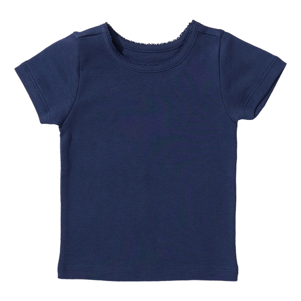 Short Sleeve Seesaw Rib T-Shirt - Navy – Pink Chicken