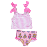 Girls Shelly Tankini - Pink Stripe
