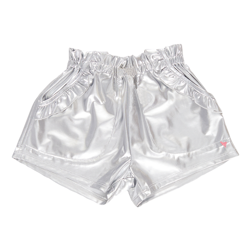 Girls Lame Theodore Short - Silver