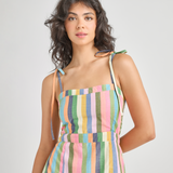 Womens Short Marilyn Dress - Parade Stripe