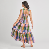 Womens Sleeveless Parker Dress - Plaid Madras