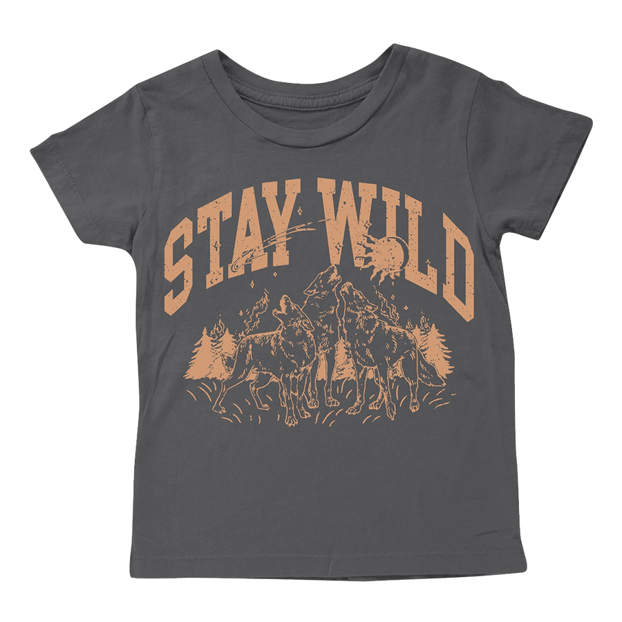 Stay Wild Short Sleeve Tee - Faded Black