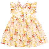 Girls Jennifer Dress - Yellow Chicks