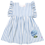Girls Sarita Dress - Blue Stripe