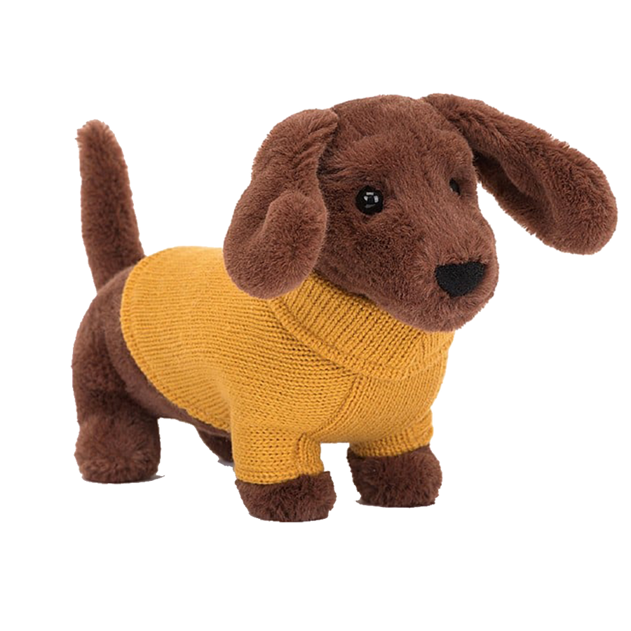 Sweater Sausage Dog - Yellow