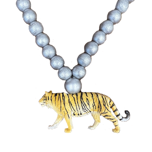 Tiger on Silver Beads