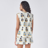 Womens Misha Top - White Flowerette