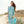 Womens Silk Indira Dress - Milky Blue Tie Dye