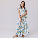 Womens Sen Dress - Blue Oversized Dandelon