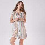 Womens Misha Dress - Multi Vintage Stripe