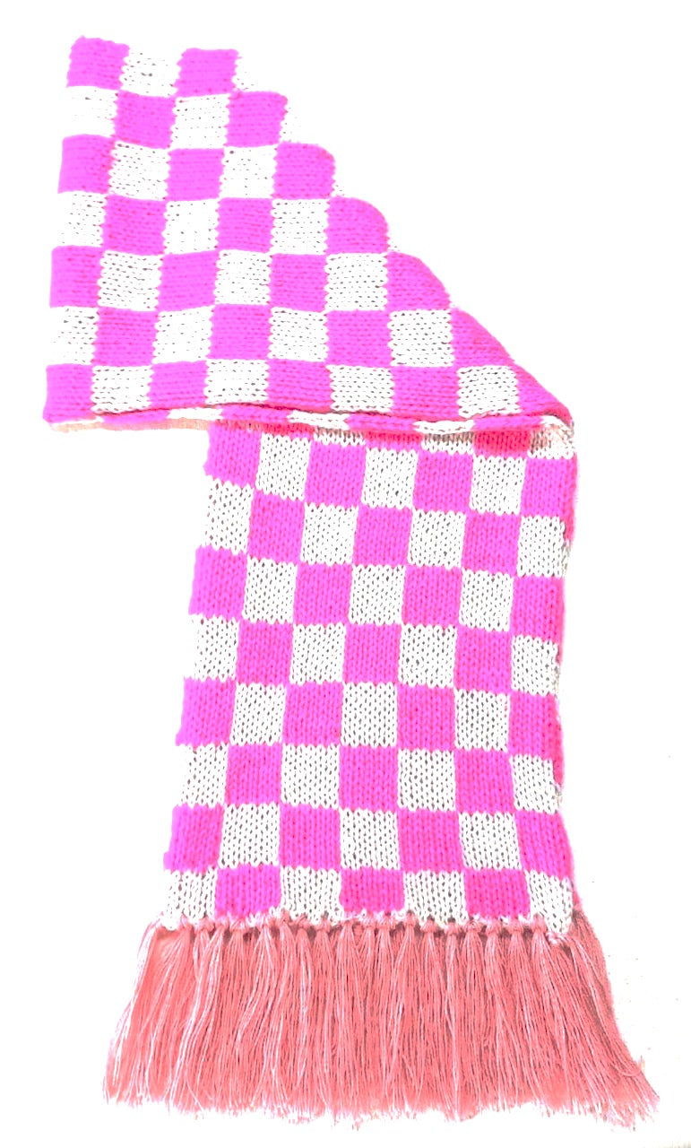 Checkered Scarf - Pink