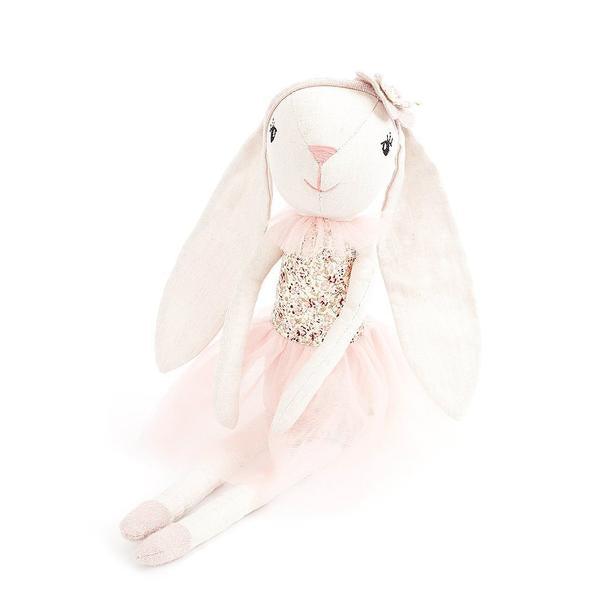 Pink Chicken Mae Floral Bunny Ballerina Heirloom Doll 