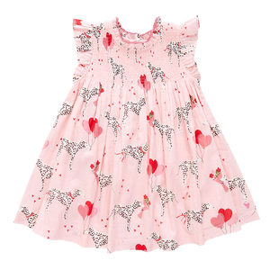 Girls Stevie Dress - I Heart Dalmatians