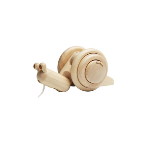 Pink Chicken Pull Along Snail - Natural 