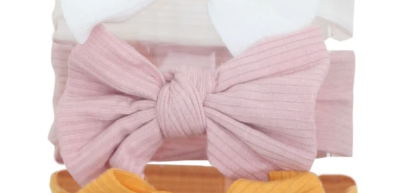 Pink Chicken Bow's Arts Heathered Baby Headband: Dusty Pink 