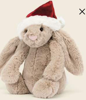 Bashful Christmas Bunny - Beige